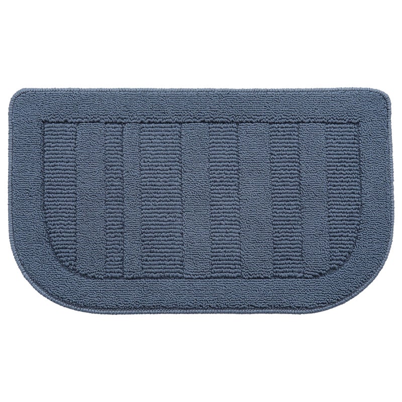 BEQHAUSE 30x18 Inch Kitchen Rug Mat Durable Kitchen Rugs Non-Slip Washable Absorbent Kitchen Mats for Floor Dirt-Resistant Semicircular Kitchen Mat (Blue) - Image 1